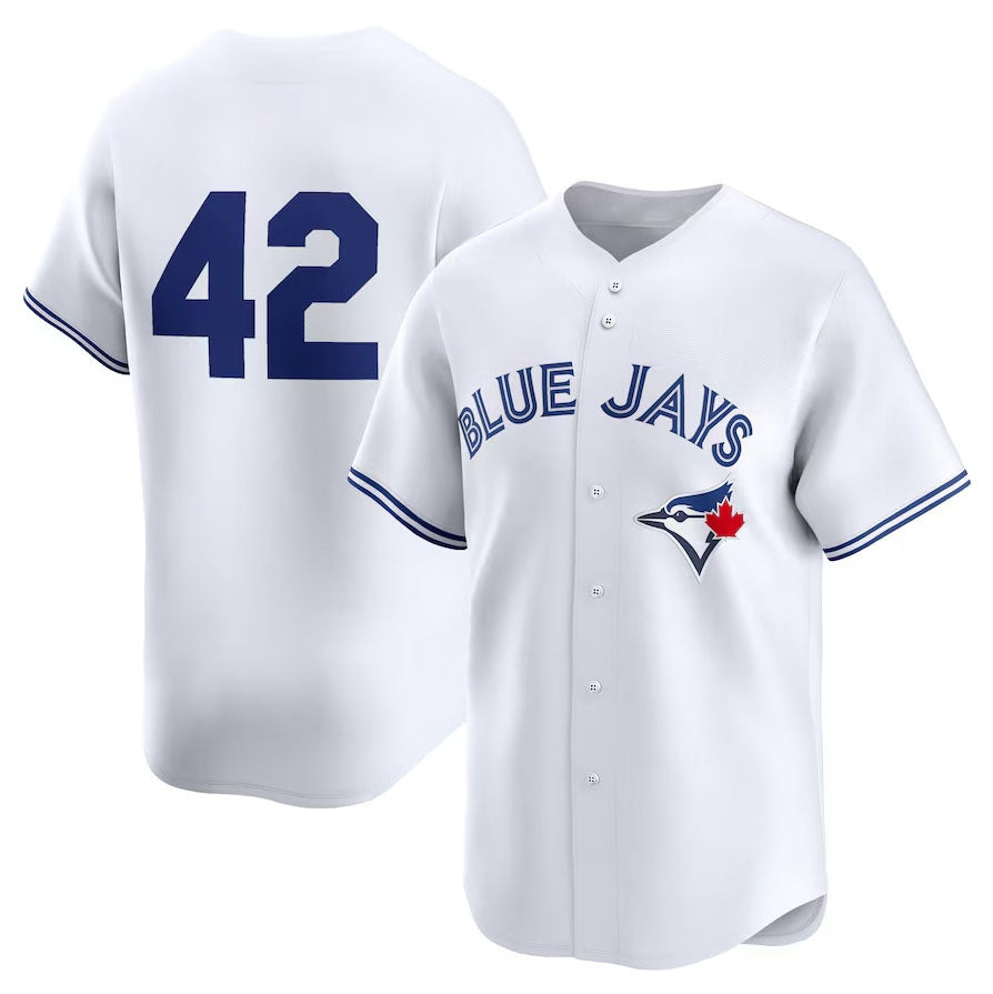 Toronto Blue Jays 2024 #42 Jackie Robinson Day Home Limited Jersey ¨C White Stitches Baseball Jerseys baseball jersey product view 1