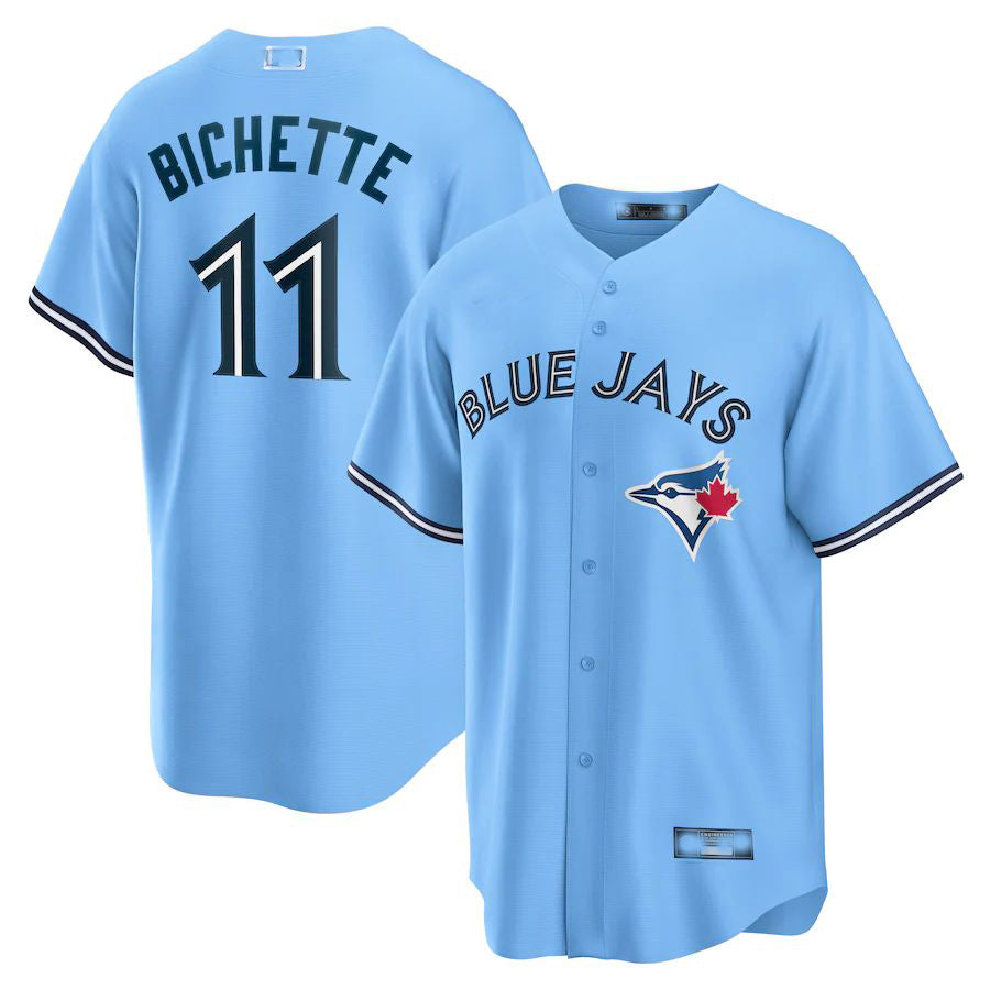 Toronto Blue Jays #11 Bo Bichette Powder Blue Alternate Replica Player Name Jersey Baseball Jerseys baseball jersey product view 1