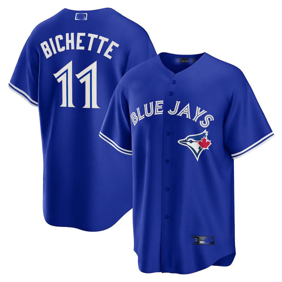 Toronto Blue Jays #11 Bo Bichette Royal Alternate Replica Player Name Jersey Baseball Jerseys baseball jersey product view 1