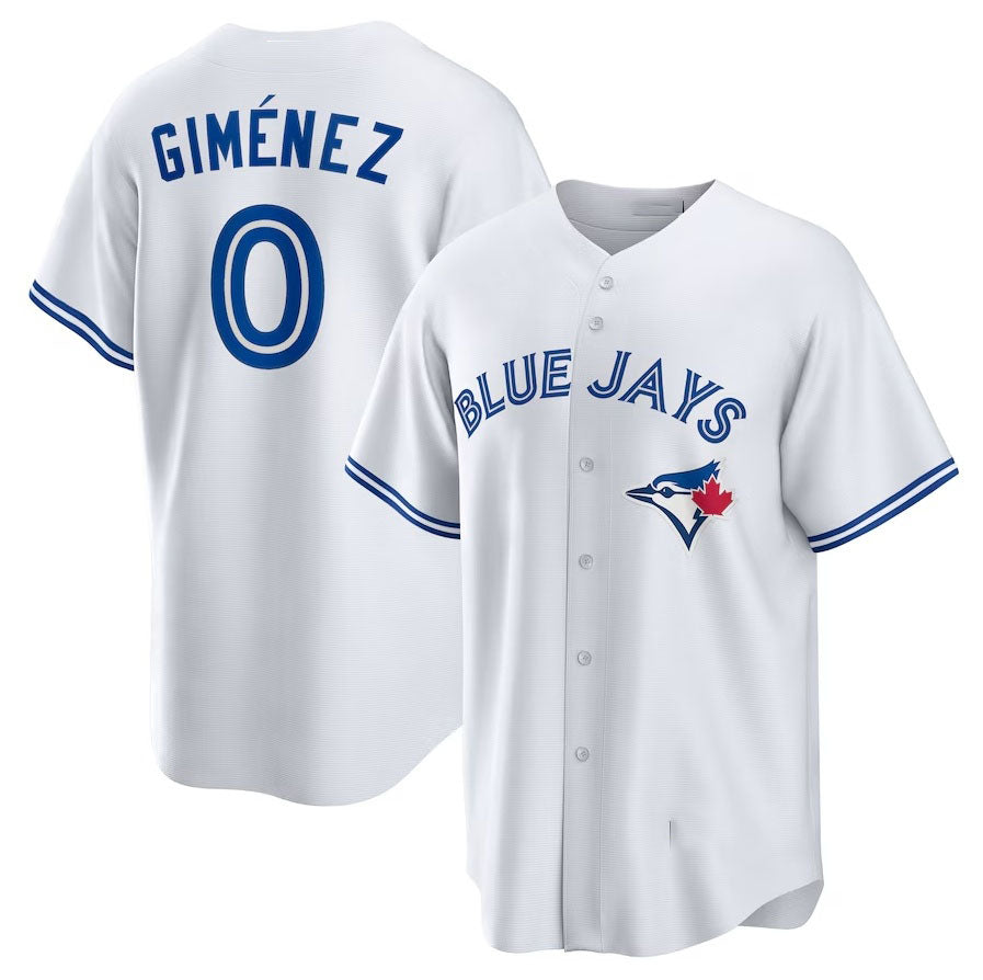 Toronto Blue Jays #0 Andres Gimenez Home Replica Jersey - White Stitched Baseball Jersey baseball jersey product view 1