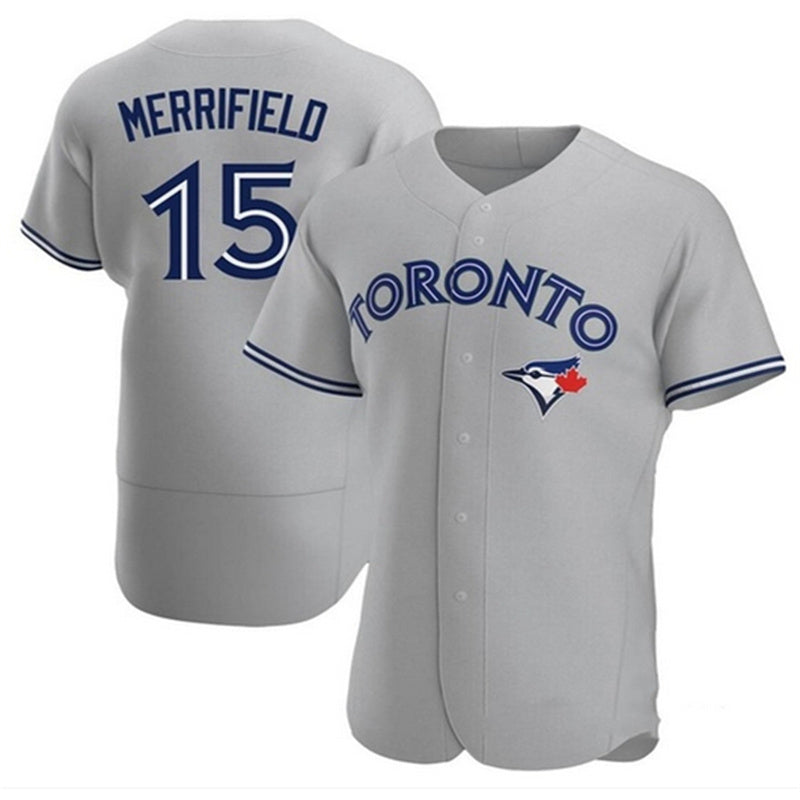 Toronto Blue Jays #15 Whit Merrifield Gray Road Flex Base Player Jersey Baseball Jerseys baseball jersey product view 1