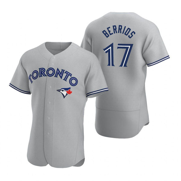 Toronto Blue Jays #17 Jose Berrios Gray Road Flex Base Player Jersey Baseball Jerseys baseball jersey product view 1