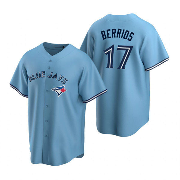 Toronto Blue Jays #17 Jose Berrios Powder Blue Alternate Cool Base Jersey Baseball Jerseys baseball jersey product view 1