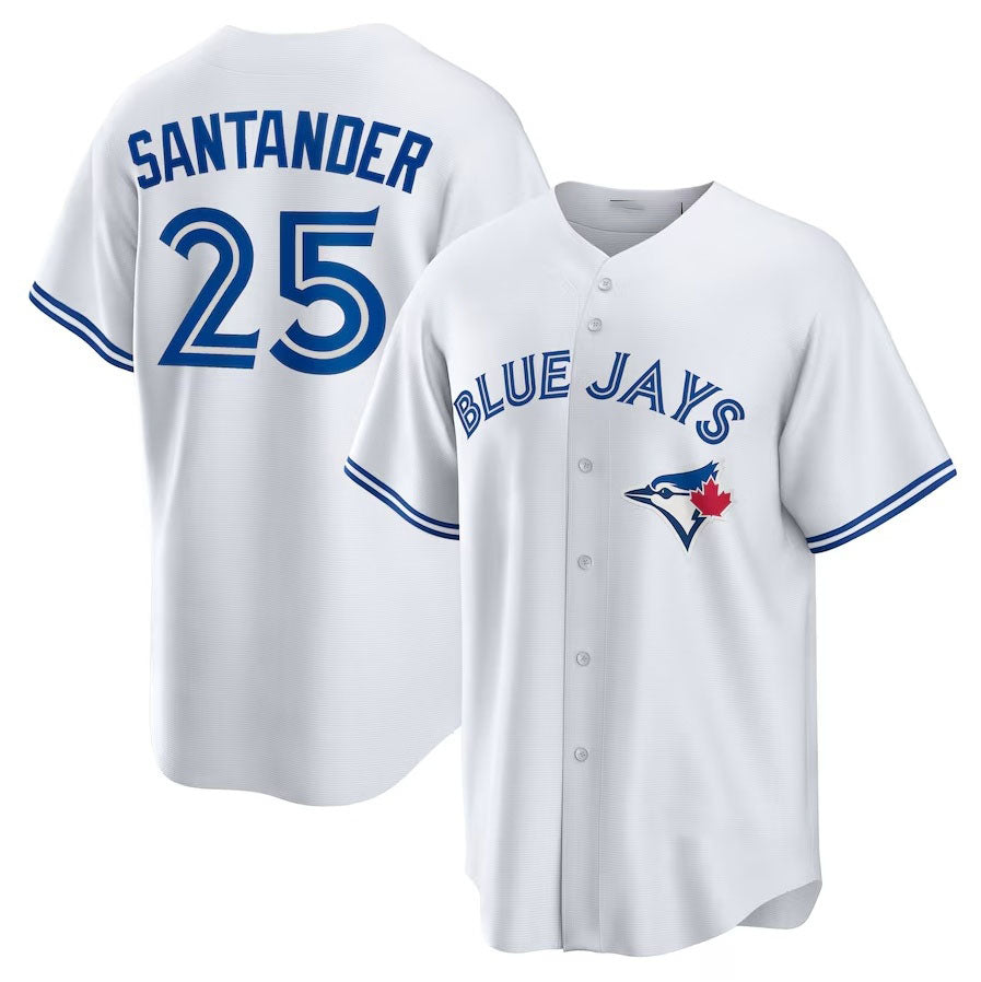 Toronto Blue Jays #25 Anthony Santander Home Replica Jersey - White Stitched Baseball Jersey baseball jersey product view 1