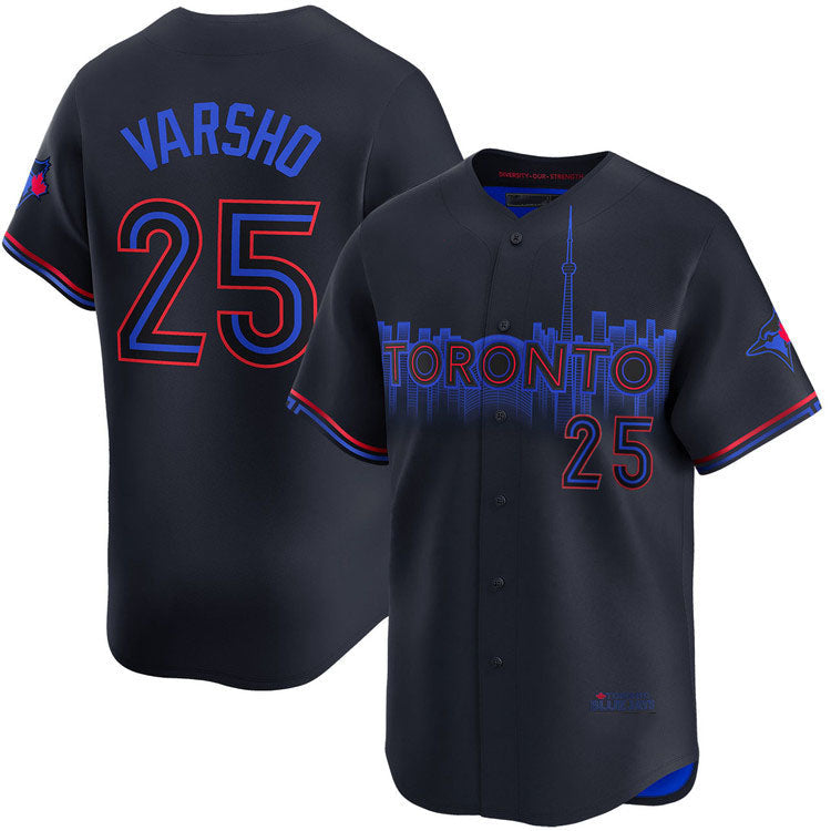 Toronto Blue Jays #25 Daulton Varsho City Connect Limited Jersey Baseball Jersey baseball jersey product view 1