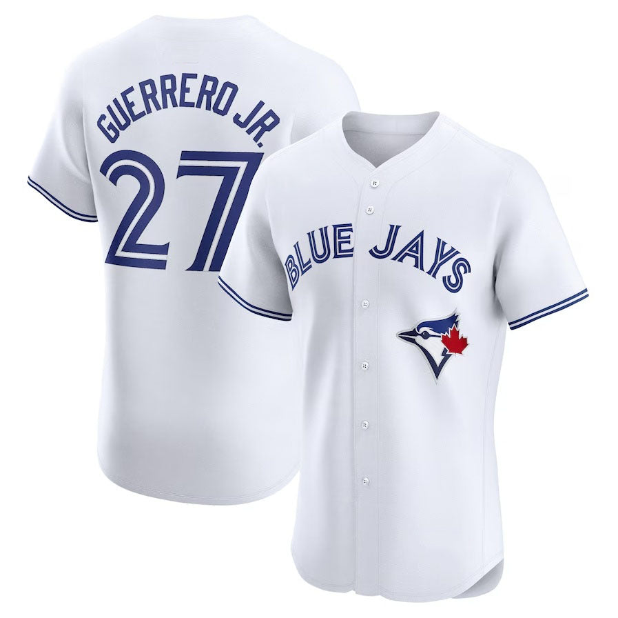 Toronto Blue Jays #27 Vladimir Guerrero Jr. Home Elite Player Jersey - White Stitched Baseball Jersey baseball jersey product view 1