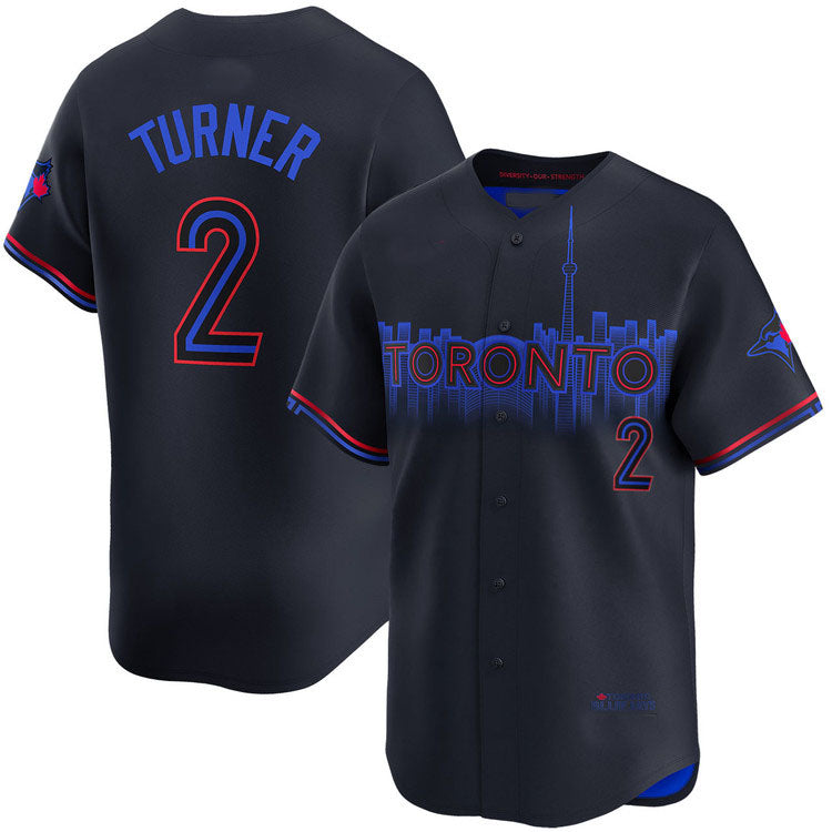 Toronto Blue Jays #2 Justin Turner City Connect Limited Jersey Baseball Jersey baseball jersey product view 1