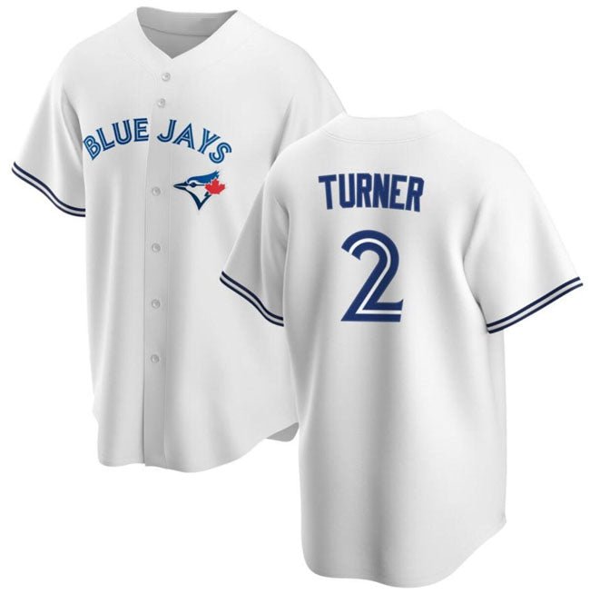 Toronto Blue Jays #2 Justin Turner White Cool Base Stitched Baseball Jersey baseball jersey product view 1