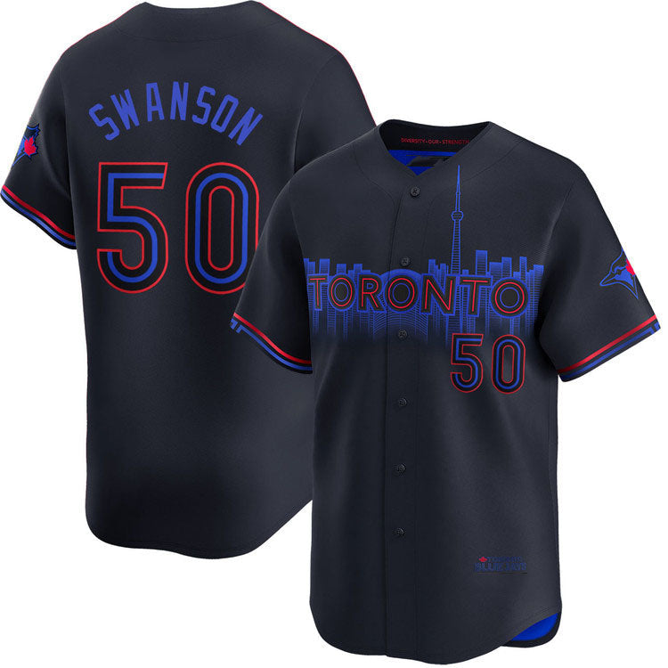 Toronto Blue Jays #50 Erik Swanson City Connect Limited Jersey Baseball Jersey baseball jersey product view 1