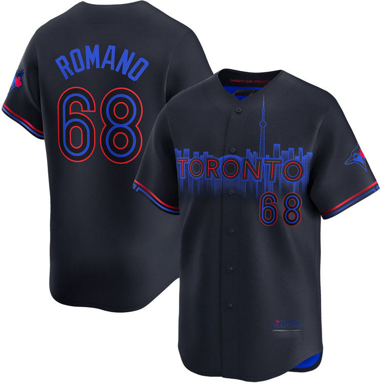 Toronto Blue Jays #68 Jordan Romano City Connect Limited Jersey Baseball Jersey baseball jersey product view 1