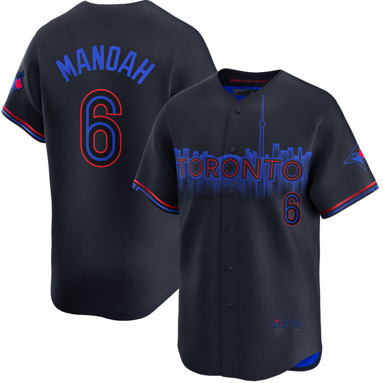 Toronto Blue Jays #6 Alek Manoah City Connect Limited Jersey Baseball Jersey baseball jersey product view 1
