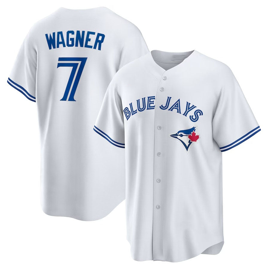 Toronto Blue Jays #7 Will Wagner Home Replica Jersey - White Stitched Baseball Jersey baseball jersey product view 1