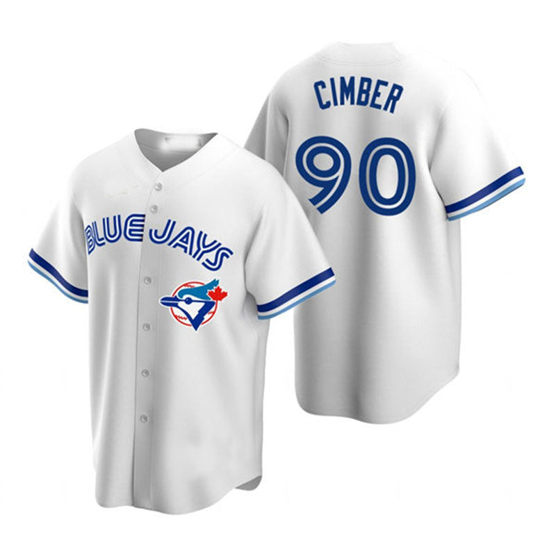 Toronto Blue Jays #90 Adam Cimber White Cooperstown Collection Jersey Baseball Jerseys baseball jersey product view 1