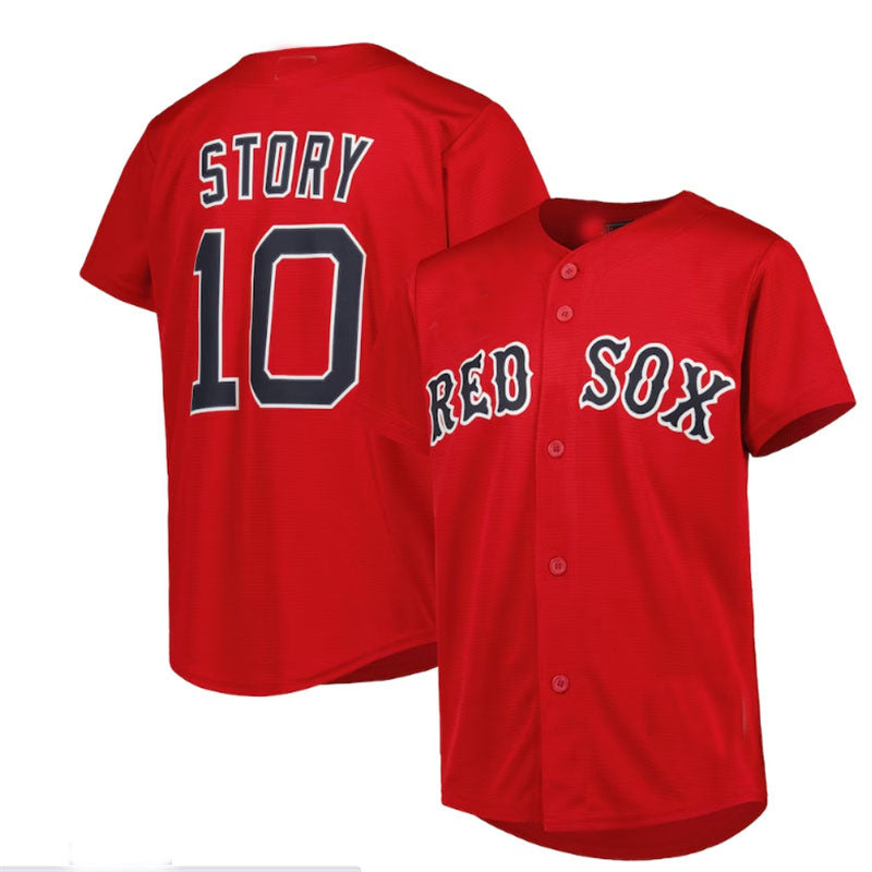 Boston Red Sox #10 Trevor Story Alternate Replica Player Jersey - Red Baseball Jerseys baseball jersey product view 1