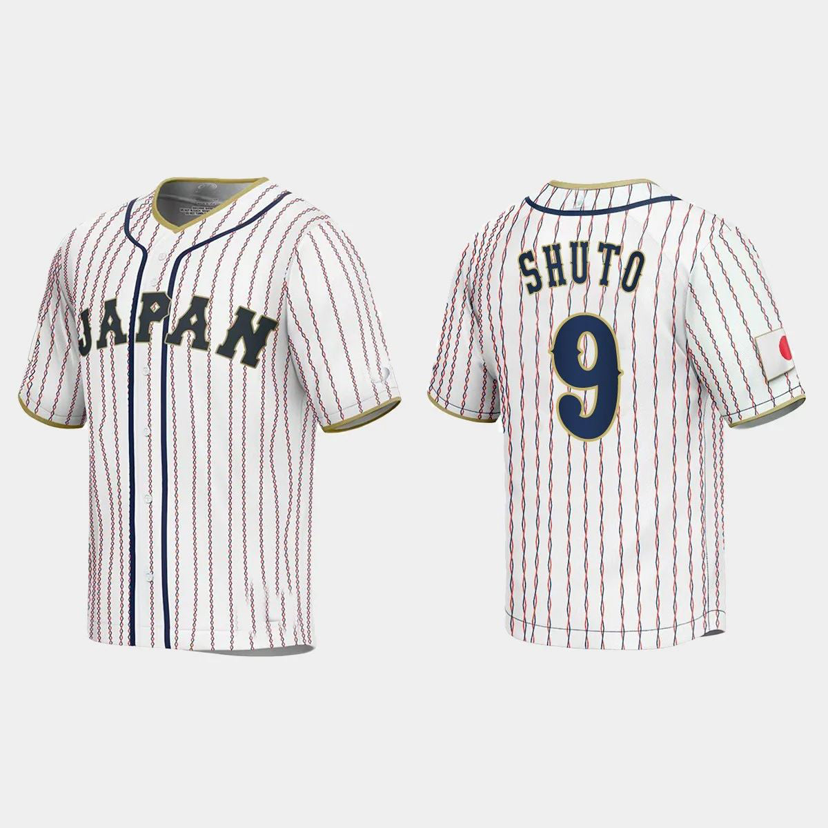 #9 UKYO SHUTO JAPAN BASEBALL 2023 WORLD BASEBALL CLASSIC JERSEY ¨C WHITE Stitches Baseball Jerseys baseball jersey product view 1