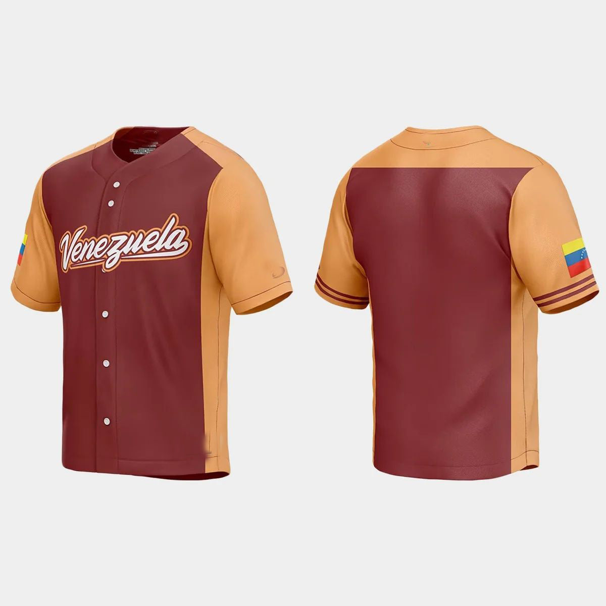 VENEZUELA BASEBALL 2023 WORLD BASEBALL CLASSIC JERSEY ¨C BURGUNDY Stitches Baseball Jerseys baseball jersey product view 1