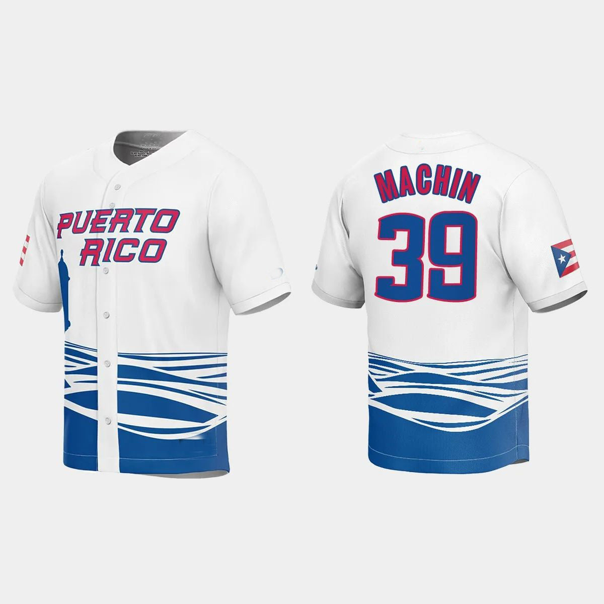 #39 VIMAEL MACHIN PUERTO RICO BASEBALL 2023 WORLD BASEBALL CLASSIC JERSEY ¨C WHITE Stitches Baseball Jerseys baseball jersey product view 1