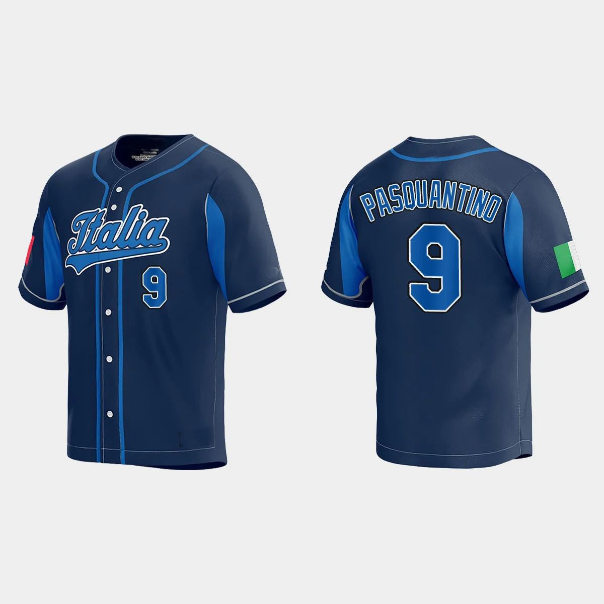 #9 VINNIE PASQUANTINO WORLD BASEBALL CLASSIC 2023 WORLD BASEBALL CLASSIC JERSEY ¨C NAVY Stitches Baseball Jerseys baseball jersey product view 1