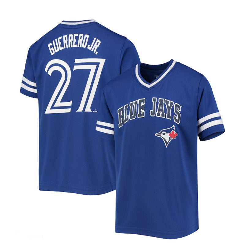 Toronto Blue Jays #27 Vladimir Guerrero Jr. Royal Player Logo Jersey Baseball Jerseys baseball jersey product view 1
