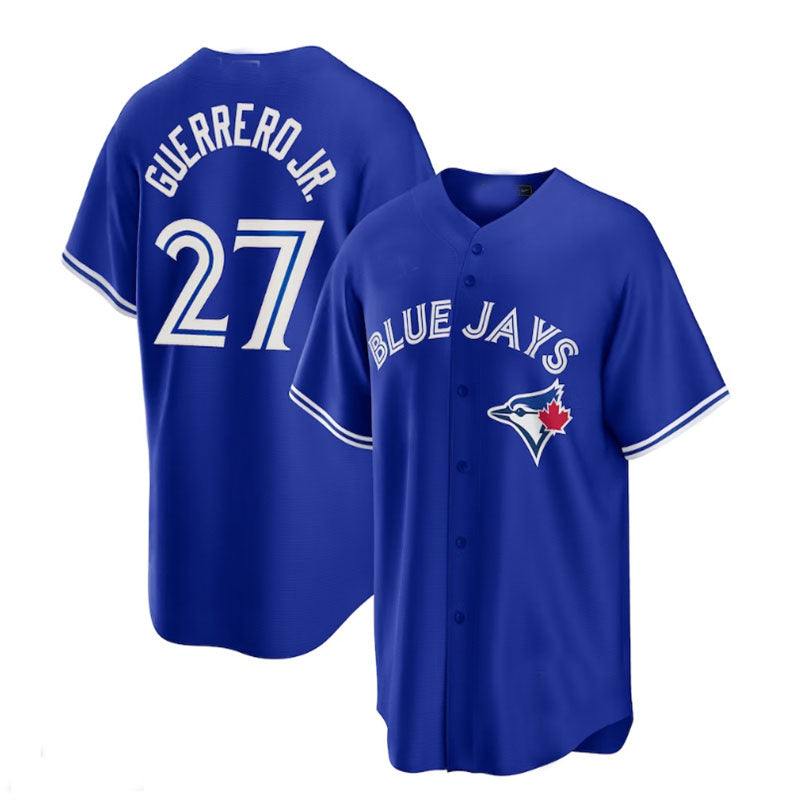 Toronto Blue Jays #27 Vladimir Guerrero Jr. Alternate Replica Player Name Jersey - Royal Baseball Jerseys baseball jersey product view 1