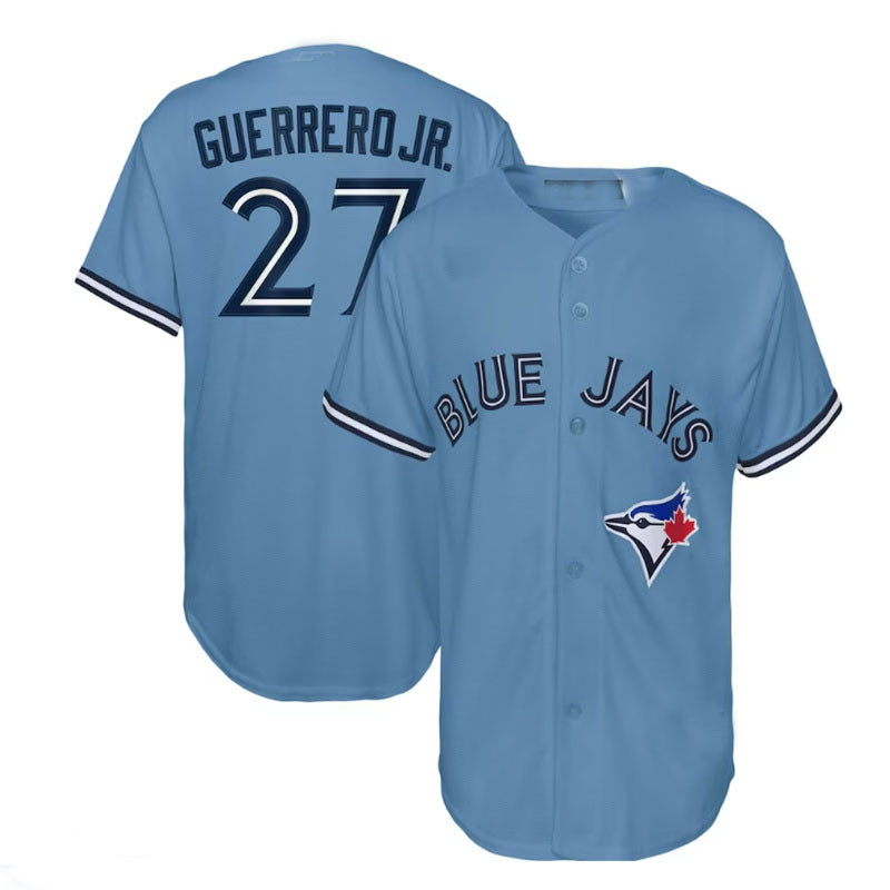 Toronto Blue Jays #27 Vladimir Guerrero Jr. Alternate Replica Player Jersey - Powder Blue Baseball Jerseys baseball jersey product view 1