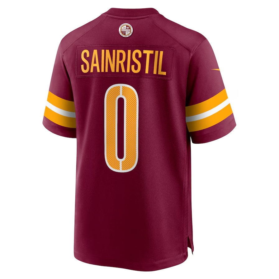 W.Commanders #0 Mike Sainristil Burgundy Player Home Game Football Jerseys football jersey product view 1