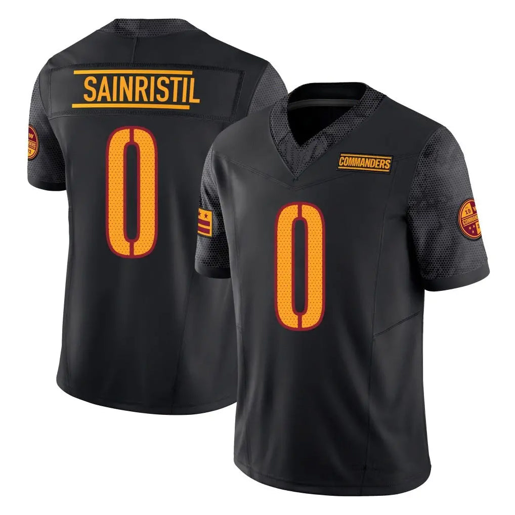 W.Commanders #0 Mike Sainristil Player Black Vapor F.U.S.E. Limited Football Jerseys football jersey product view 1