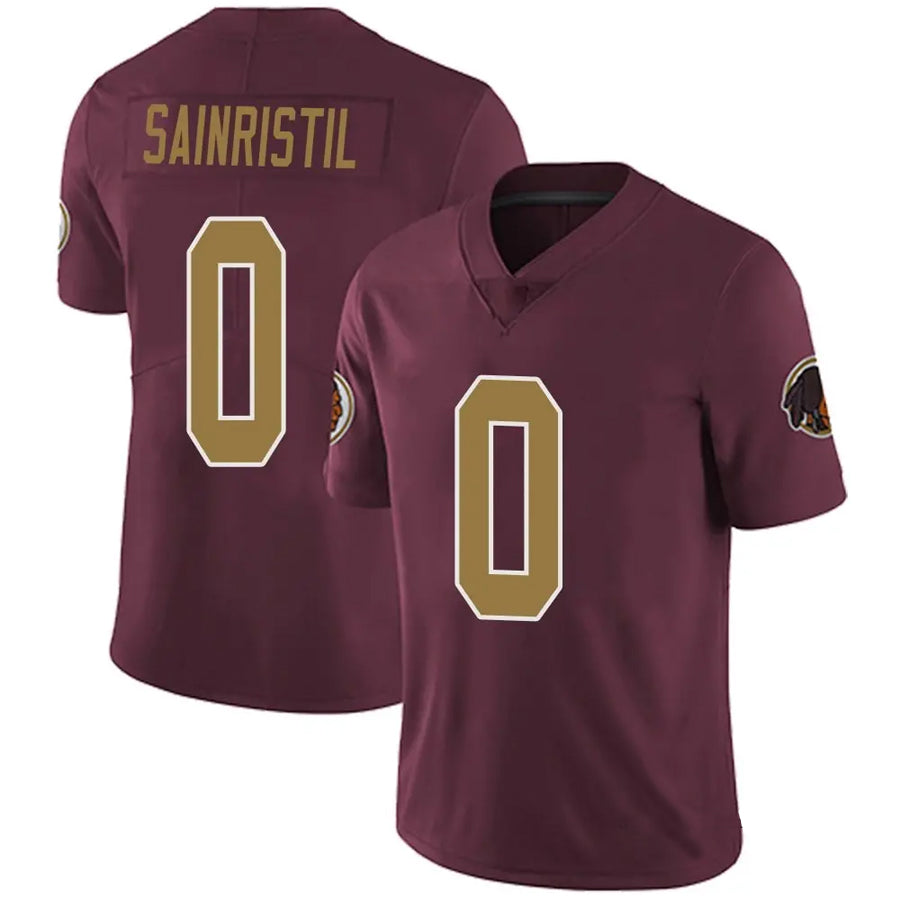 W.Commanders #0 Mike Sainristil Player Burgundy Alternate Vapor Untouchable Limited Football Jerseys football jersey product view 1