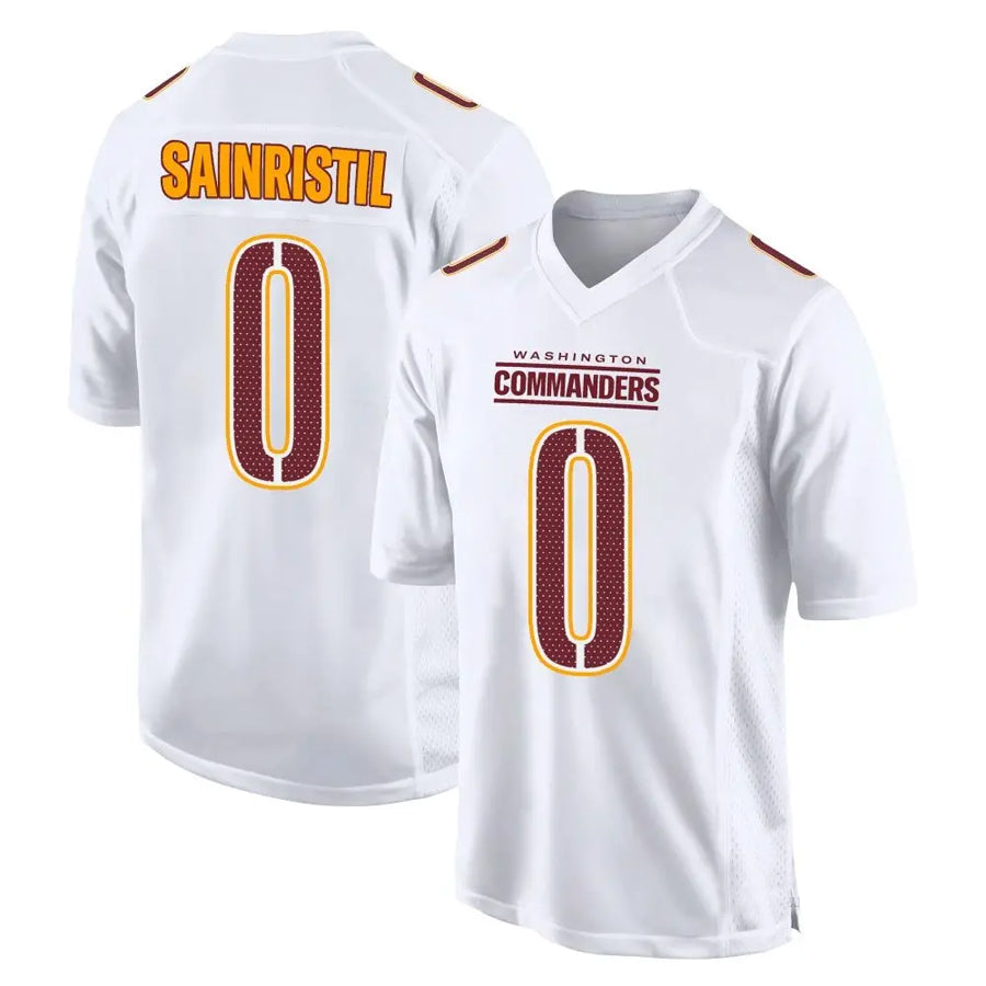 W.Commanders #0 Mike Sainristil Player Tundra White Fashion Football Jerseys football jersey product view 1