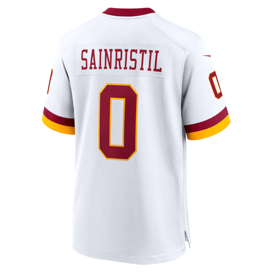 W.Commanders #0 Mike Sainristil Player White Game Football Jerseys football jersey product view 1