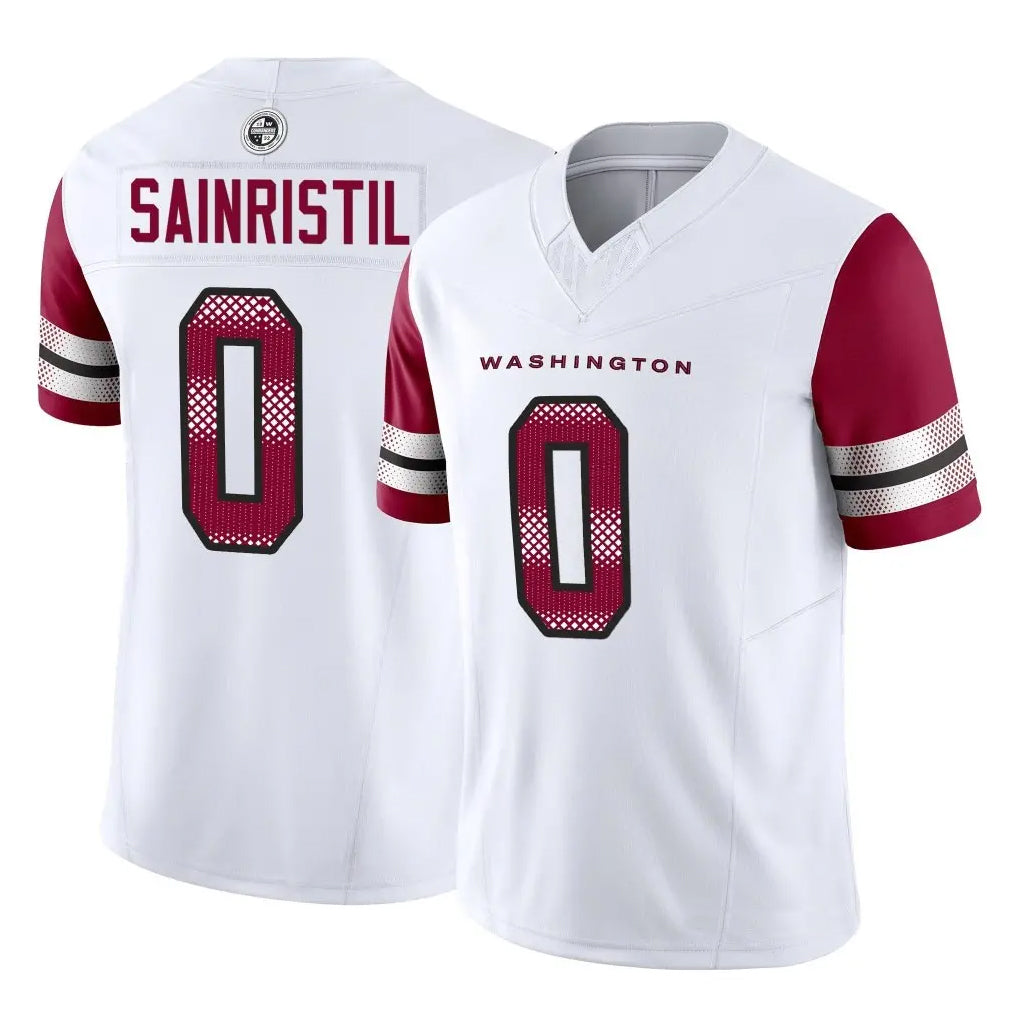W.Commanders #0 Mike Sainristil Player White Vapor F.U.S.E. Limited Football Jerseys football jersey product view 1