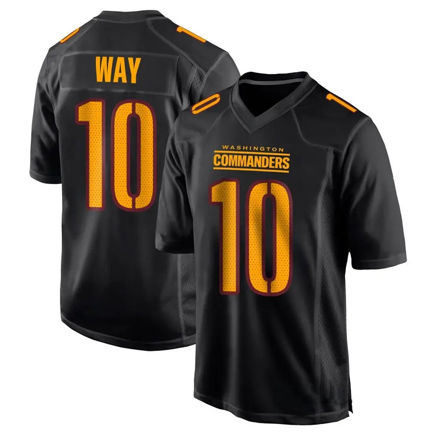 W.Commanders #10 Tress Way Player Black Fashion Football Jerseys football jersey product view 1