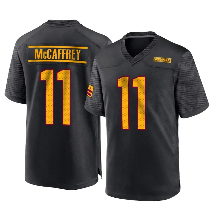 W.Commanders #11 Luke McCaffrey Player Black Home Game Football Jerseys football jersey product view 1