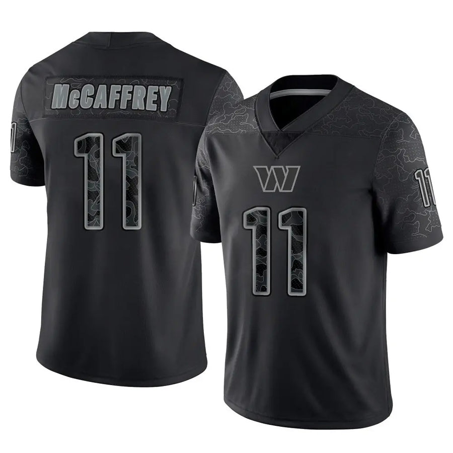 W.Commanders #11 Luke McCaffrey Player Black RFLCTV Limited Football Jerseys football jersey product view 1