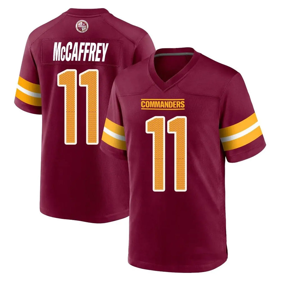 W.Commanders #11 Luke McCaffrey Player Burgundy Home Game Football Jerseys football jersey product view 1