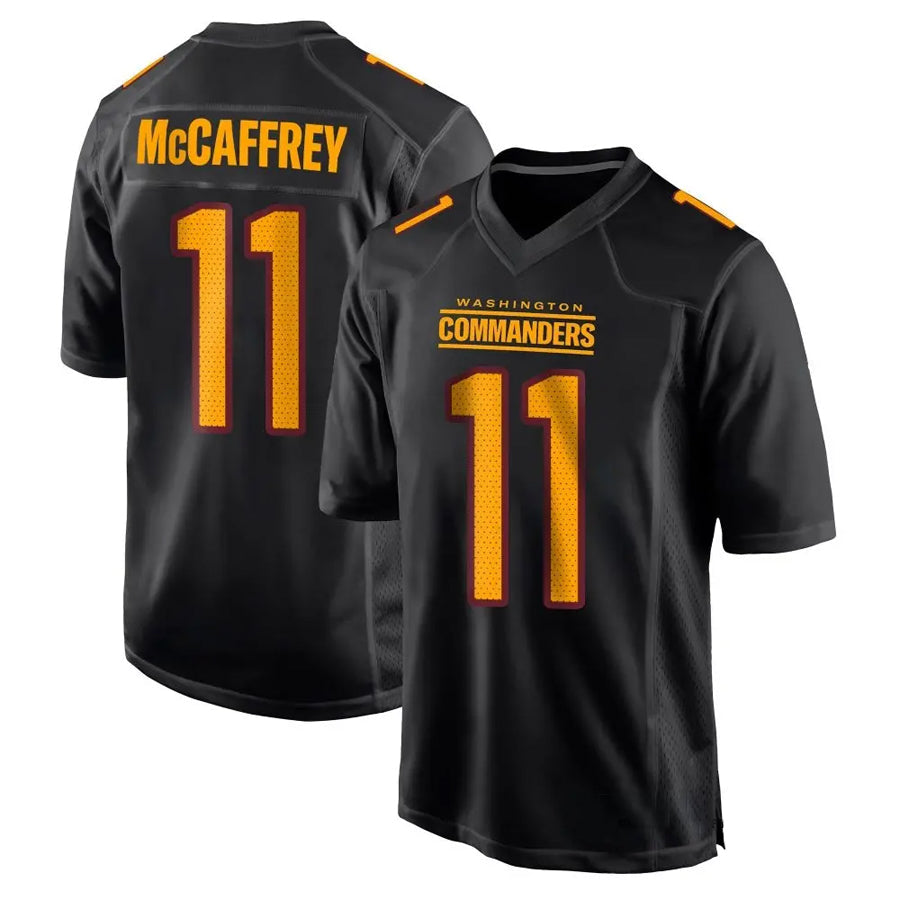 W.Commanders #11 Luke McCaffrey Player Carbon Black Fashion Game Football Jerseys football jersey product view 1