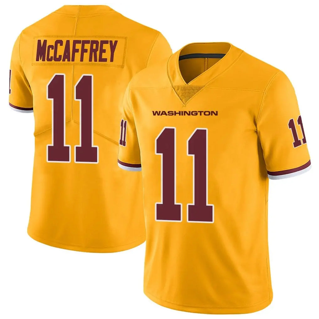 W.Commanders #11 Luke McCaffrey Player Gold Vapor Limited Football Jerseys football jersey product view 1
