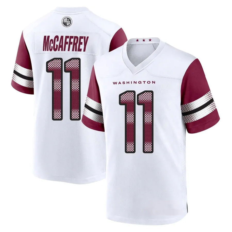 W.Commanders #11 Luke McCaffrey Player White Home Game Football Jerseys football jersey product view 1