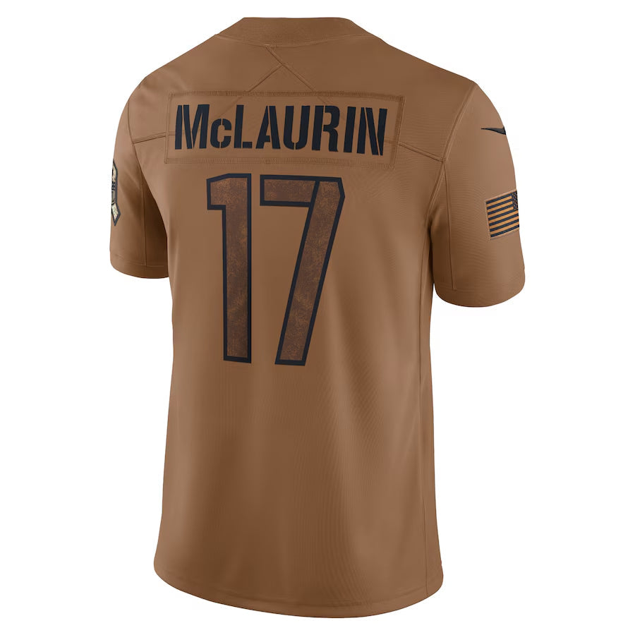 W.Commanders #17 Terry McLaurin Player Brown Salute To Service Limited Football Jerseys football jersey product view 1