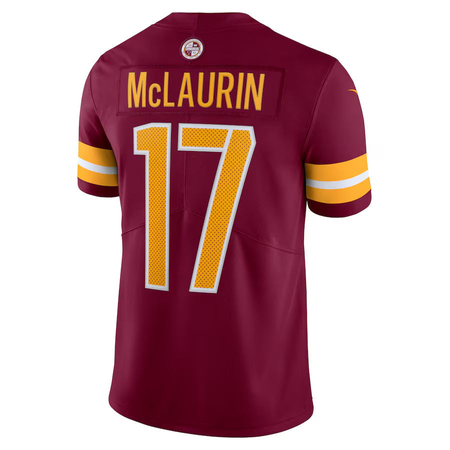 W.Commanders #17 Terry McLaurin Player Burgundy Vapor Limited Football Jerseys football jersey product view 1