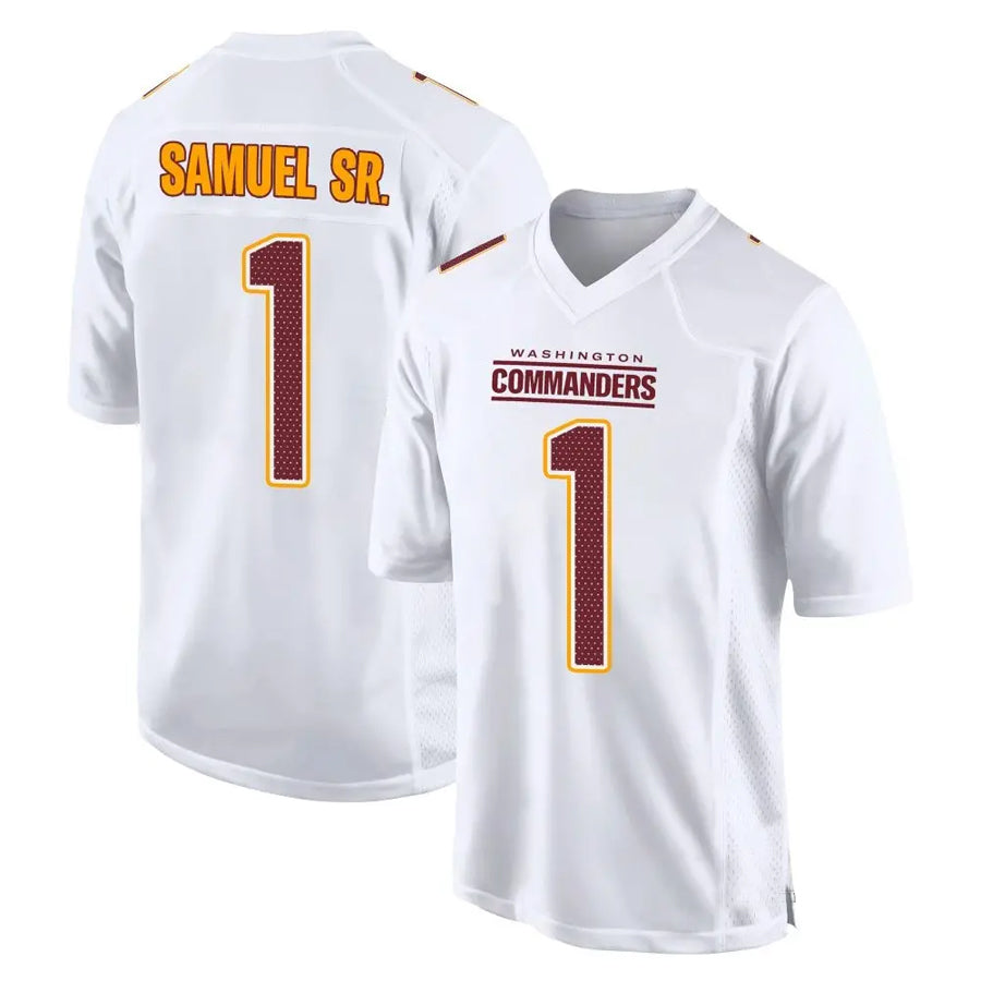 W.Commanders #1 Deebo Samuel Sr Player Tundra White Fashion Game Football Jerseys football jersey product view 1