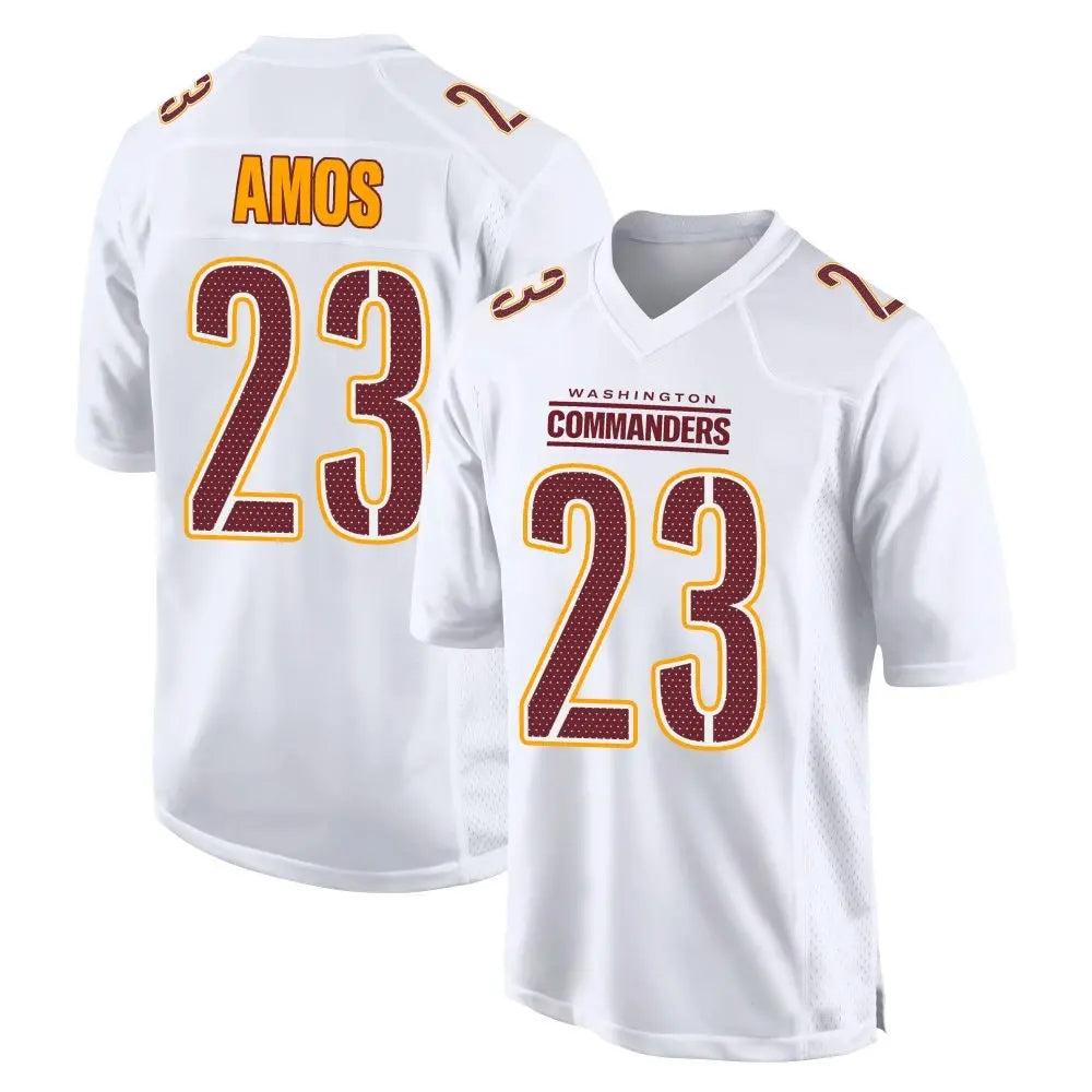 W.Commanders #23 Trey Amos Player Tundra White Fashion Football Jerseys football jersey product view 1