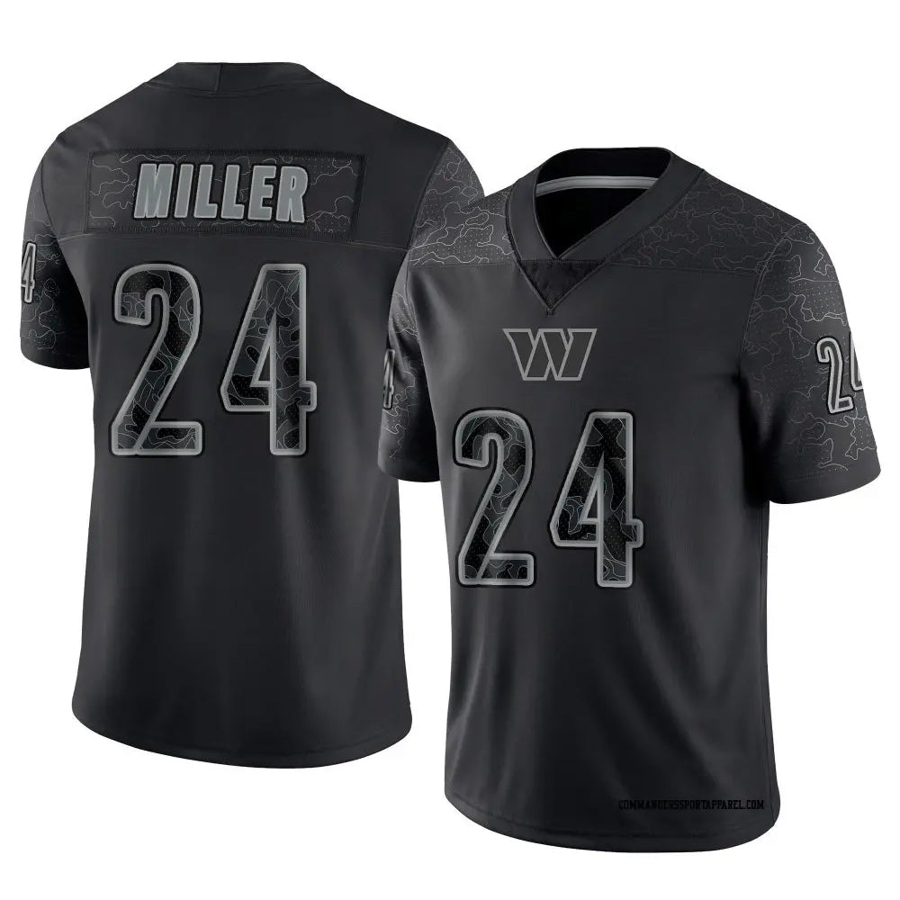 W.Commanders #24 Von Miller Player Black RFLCTV Limited Football Jerseys football jersey product view 1