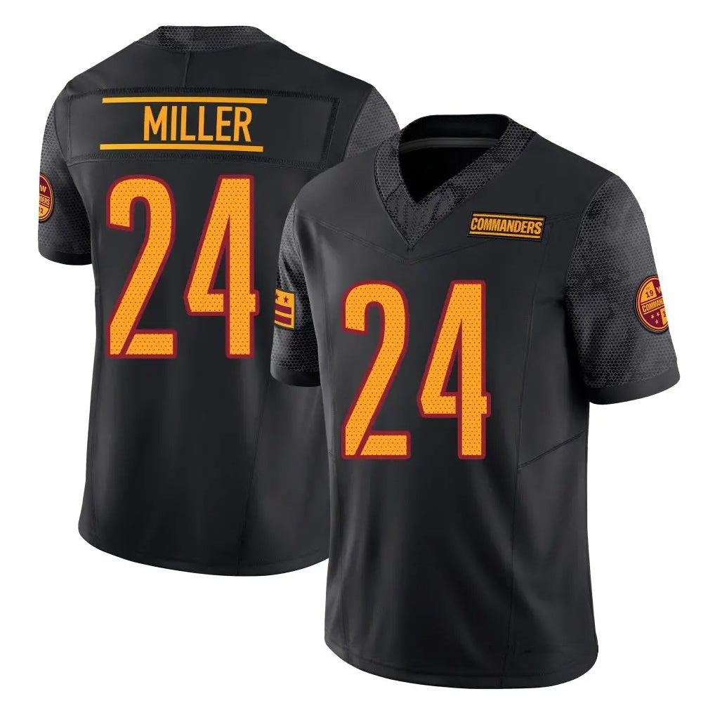 W.Commanders #24 Von Miller Player Black Vapor F.U.S.E. Limited Football Jerseys football jersey product view 1