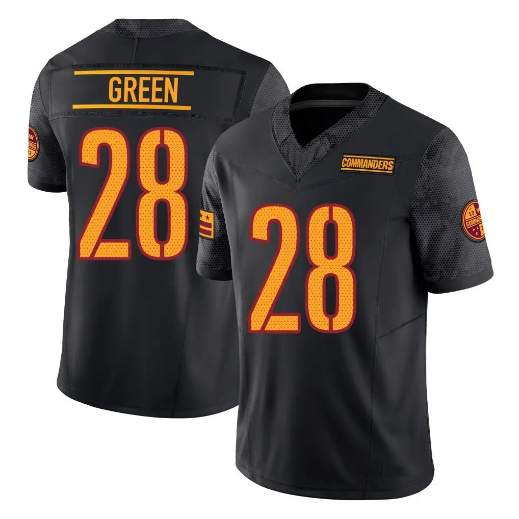 W.Commanders #28 Darrell Green Player Black Vapor F.U.S.E. Limited Football Jerseys football jersey product view 1