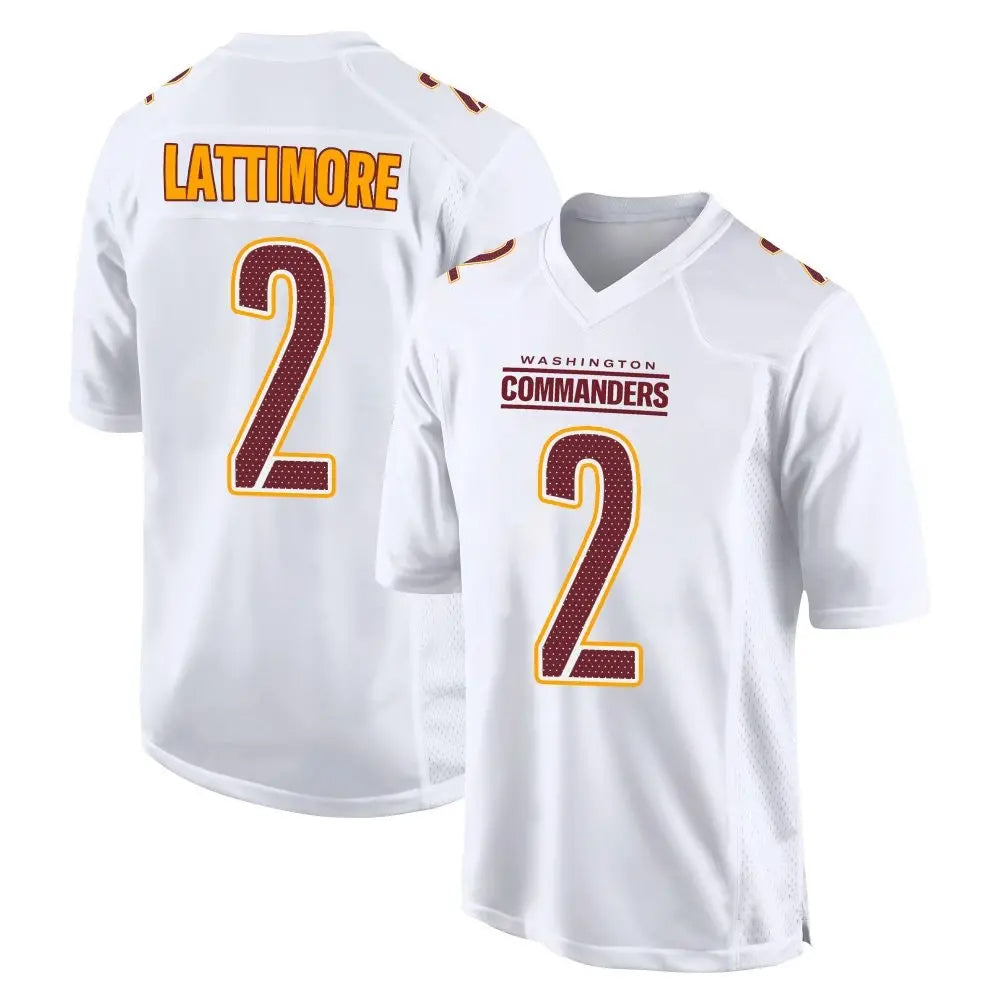 W.Commanders #2 Marshon Lattimore Player Tundra White Fashion Football Jerseys football jersey product view 1
