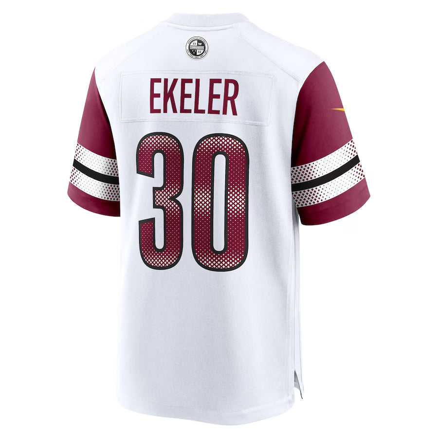 W.Commanders #30 Austin Ekeler Player White Home Game Football Jerseys football jersey product view 1