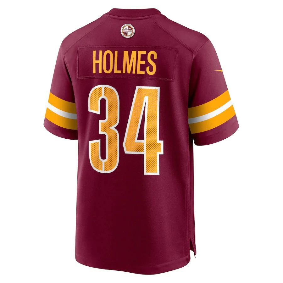 W.Commanders #34 Christian Holmes Player Burgundy Home Game Football Jerseys football jersey product view 1