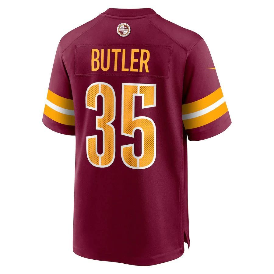 W.Commanders #35 Percy Butler Player Burgundy Home Game Football Jerseys football jersey product view 1