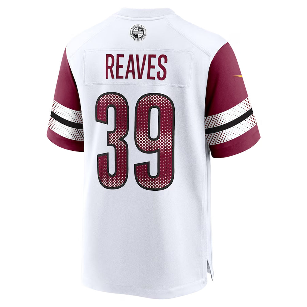 W.Commanders #39 Jeremy Reaves Player White Home Game Football Jerseys football jersey product view 1